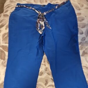 Simply Vera Vera Wang Royal Blue Pants with Printed Tie